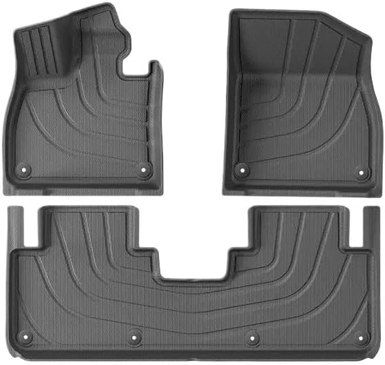 Compatible with LiXiang Li Auto Leading Ideal L6 PRO MAX 2024 2025 Floor Mats Cargo Liner Trunk Pad TPE Left-Hand Drive Black(Black)