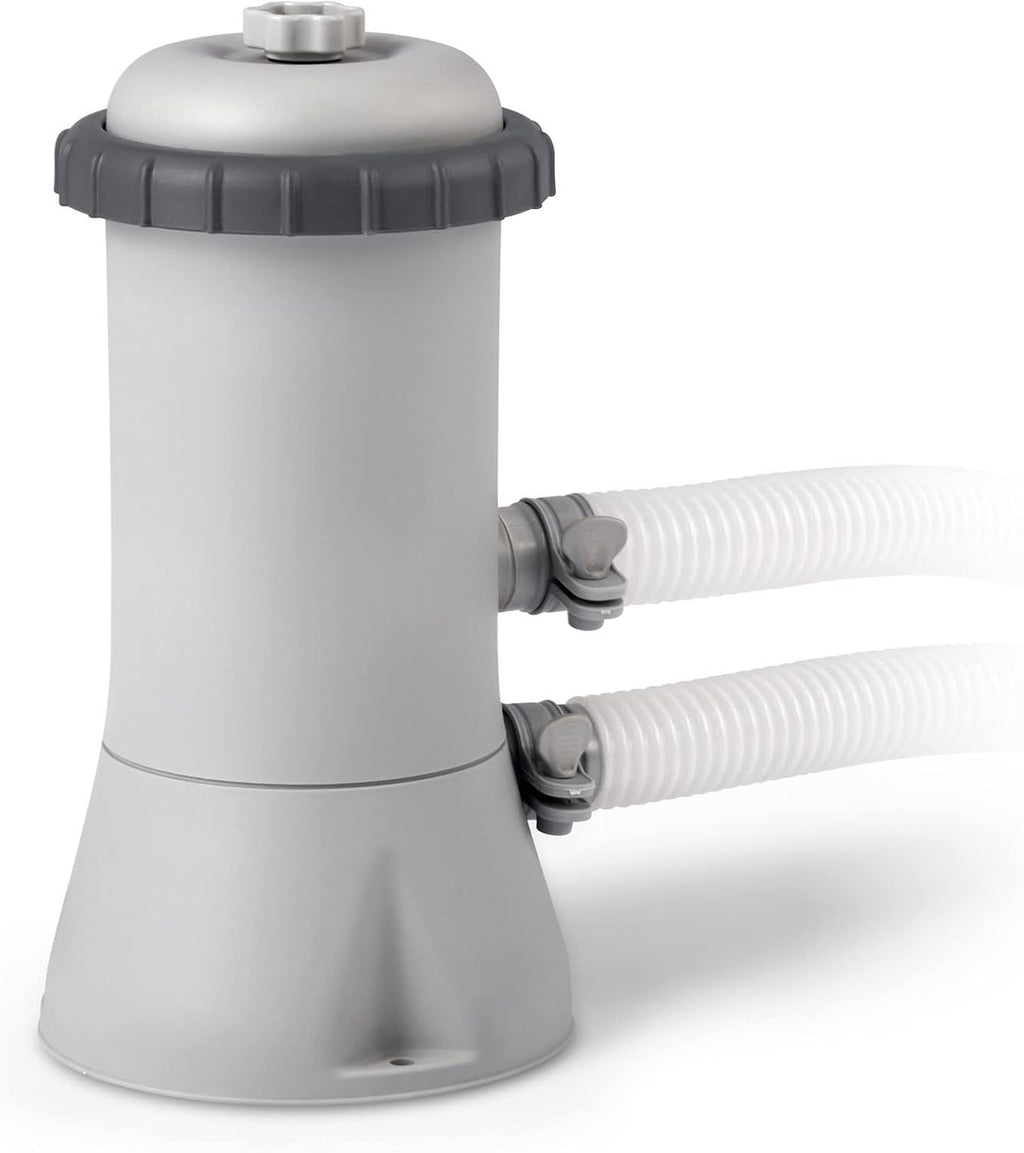 Intex 12 Foot by 30 Inch Metal Frame Above Ground Swimming Pool with Maintenance Cleaning Kit, and Type A and C Replacement Filter Pump Cartridge
