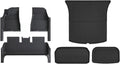 Compatible for Tesla Model 3 Highland 2024 TPE Full Cover Floor Mats with Door Sill Protector, Set Liners Cargo Liner Seat Back(6PCS Floor Mats)