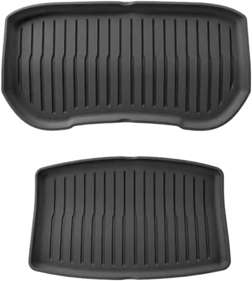 TPE Floor Mats Compatible with Tesla Model 3 2024 2025Highland All Weather Front Rear Cargo Liner Mat, Waterproof Anti-Slip Mats Accessories(Trunk Mats 2PCS)