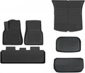 Floor Mats Compatible with Tesla Model 3 Y 2021-2024 5-Seater Custom All Weather Heavy Duty TPE Cargo Liner Trunk Accessories(Y TPE LHD 6PCS)