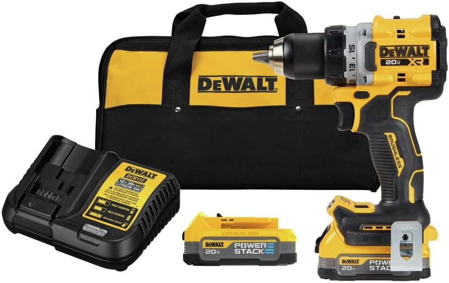DEWALT 20V MAX XR Cordless Drill Kit, Drill and Driver, 1/2', Batteries, Charger, and Bag Included(DCD800E2)