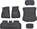 All Weather XPE Floor Mats Compatible with Tesla Model 3 Highland 2024, Waterproof Anti-Slip Front Rear Cargo Liner Trunk Mat(6PCS LHD Floor Mats)