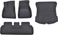 All Weather XPE Floor Mats Compatible with Tesla Model 3 Highland 2024, Waterproof Anti-Slip Front Rear Cargo Liner Trunk Mat(4PCS LHD Floor Mats)