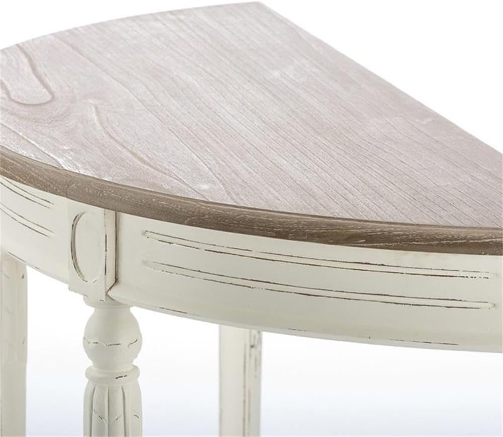 Baxton Studio Vologne Traditional Wood French Console Table, White