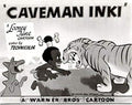 Inki and the Saber-Toothed Tiger in'Caveman Inki' Directed by Chuck Jones. Released on 11/25/1950Studio Lobby Card Publicity Still - Warner Brothers