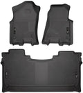 Husky Liners Weatherbeater Floor Mats | Fits 2019 - 2024 Ram 1500 CREW CAB ONLY w/ Factory Underseat Storage (Will NOT Fit Quad Cab) | Front & 2nd Row, 3-pc Black - 94001