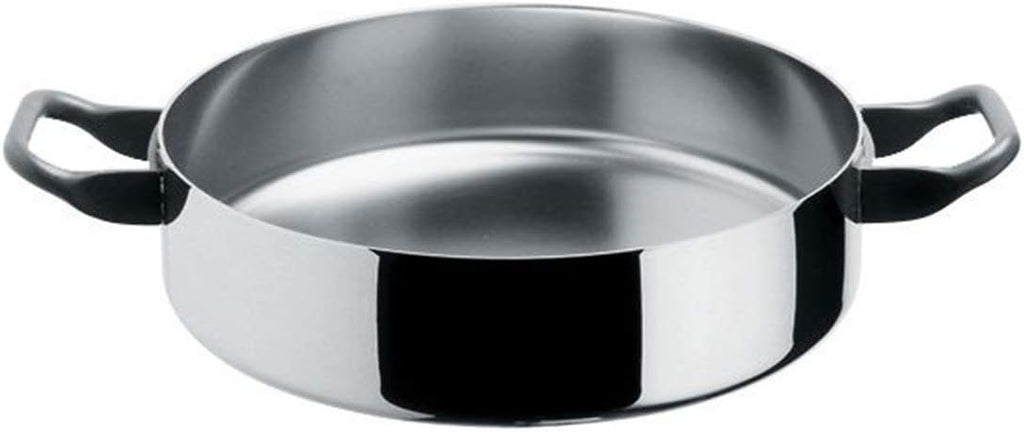 Alessi La Cintura Di Orione 28 cm Low Casserole with Two Handles in 18/10 Stainless Steel