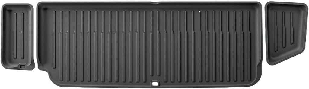 Floor Mats Compatible with Tesla Model X 2023 2024 TPE 3D Car Floor Mats Cargo Liner Trunk Pad Waterproof Protective Left Rudder(67 seat Trunk Pad)