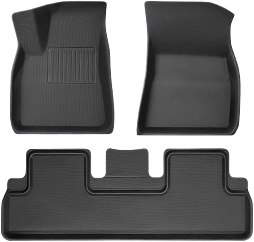 Compatible with Tesla Model 3 Highland 2024 XPE Floor Mats, All Weather 3D Waterproof Scratch Trunk Mat Cargo Liner Backrest Mats(3PCS LHD Floor Mats)