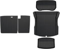 Compatible with Tesla Model 3 2024 Highland Floor Mats Cargo Liner Waterproof Anti-Slip Trunk Mat TPE Pads Left/Right Hand Rubber(4pcs Back LHD)