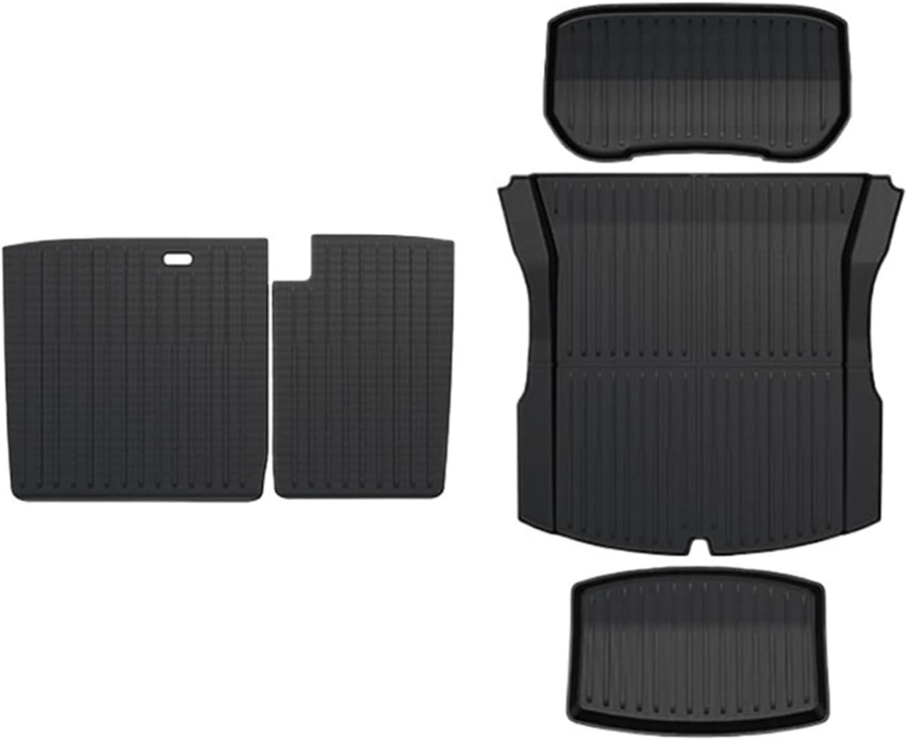 Compatible with Model 3 2024 Highland Cargo Liner Floor Mats Anti-Slip Pads Waterproof Trunk Mat Compatible with Tesla Model 3 2024 Highland Accessories(for 3 5Pcs Seat Mat)