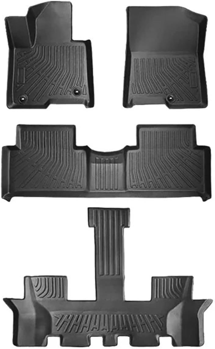 Compatible for Kia 2021-2025 Sorento Hybrid TPE Floor Mats & Cargo Liner Set-All Weather Protection for PHEV/HEV with Backrest Cover(Green)
