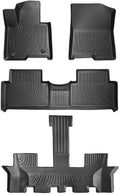 Compatible for Kia 2021-2025 Sorento Hybrid TPE Floor Mats & Cargo Liner Set-All Weather Protection for PHEV/HEV with Backrest Cover(Green)