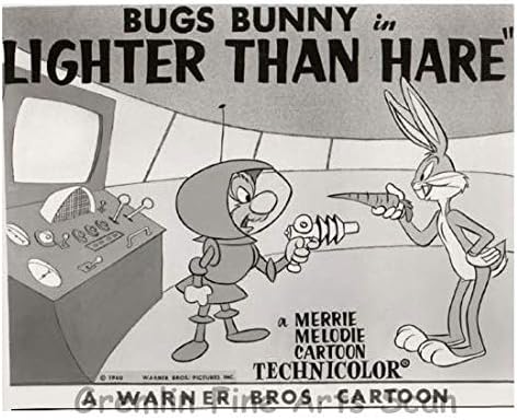 Bugs Bunny and Yosemite Sam in Space in'Lighter Than Hare' Directed by Friz Freleng. Released on 12/7/1960 Studio Lobby Card Publicity Still - Warner Brothers