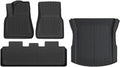 Floor Mats Compatible with Tesla Model 3 Y 2021-2024 5-Seater Custom All Weather Heavy Duty TPE Cargo Liner Trunk Accessories(3 2024 TPE LHD 4PCS)