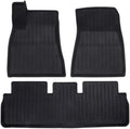 Compatible For Tesla Model 3 Highland 2024 2025 Floor Mats TPE Waterproof Anti-Slip Trunk Mat Rubber Driver Passenger Rear Cargo Liner(3pcs LHD)