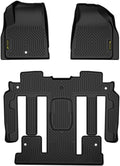 GRAND ORANGE Floor Mats & Cargo Liner Fit Chevy Travers Buick Enclave GMC Acadia 2009-2017(Fit Vehicles with Bucket Seats On 2nd Row) TPE All Weather Protection Floor Liners Black Alfombras Para Carro