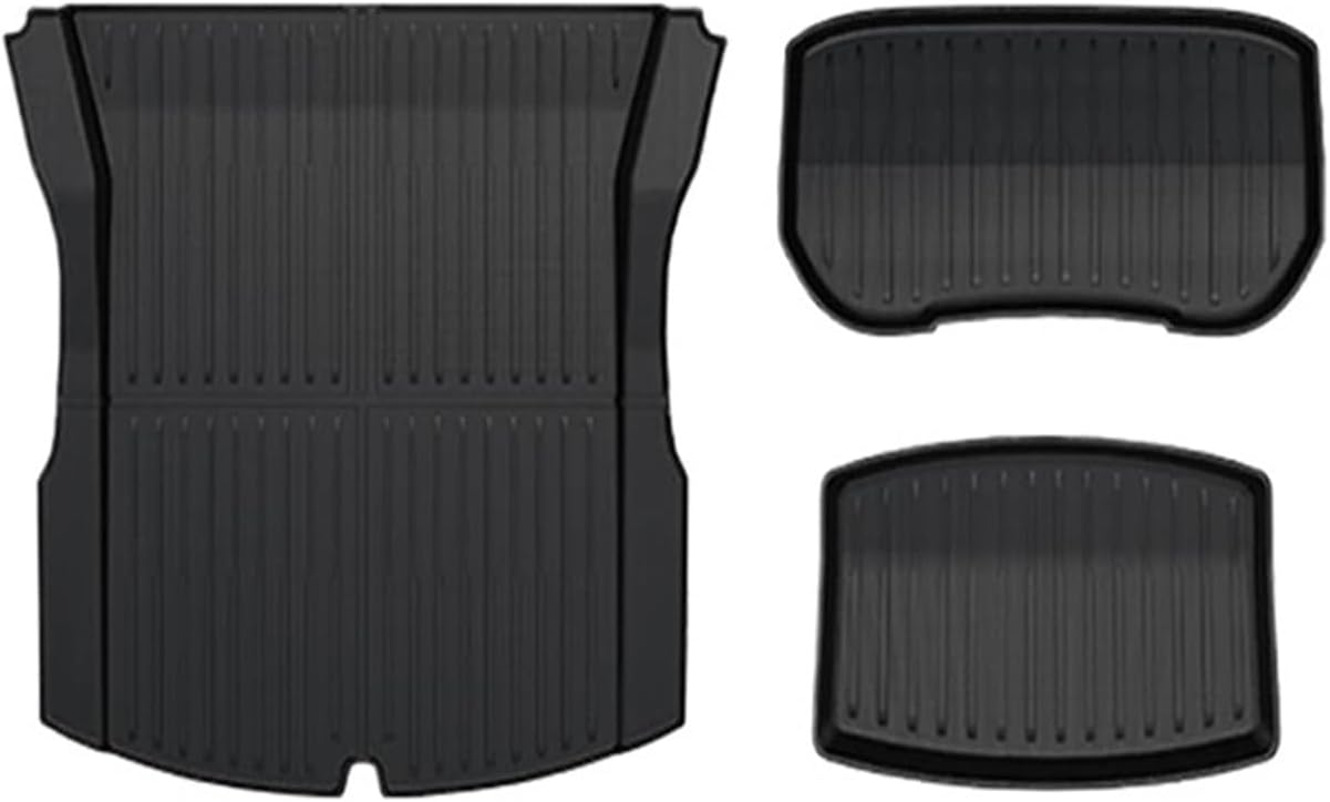 Highland Cargo Liner Floor Mats Anti-Slip Pads Waterproof Trunk Mat,Compatible with Tesla Model 3 2024 Highland Accessories(for 3 3Pcs Trunk Mat)