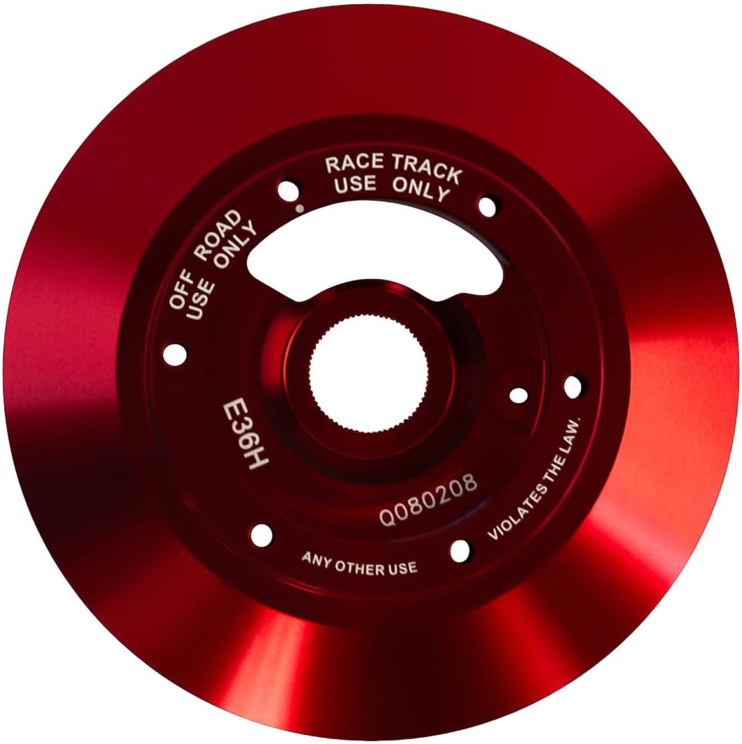 NRG Innovations Racing Style Steering Wheel Short Hub, Lockable Aluminum Steering Shaft, 6x70mm Bolt Pattern Quick Release Adapter Unit, Compatible For 91-06 BMW, Red, NRG-SRK-E36H-RD