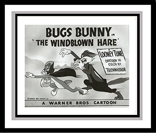 Bugs Bunny as Little Red Riding Hood and the Big Bad Wolf in 'The Windblown Hare' Studio Lobby Card Publicity Still - Warner Brothers