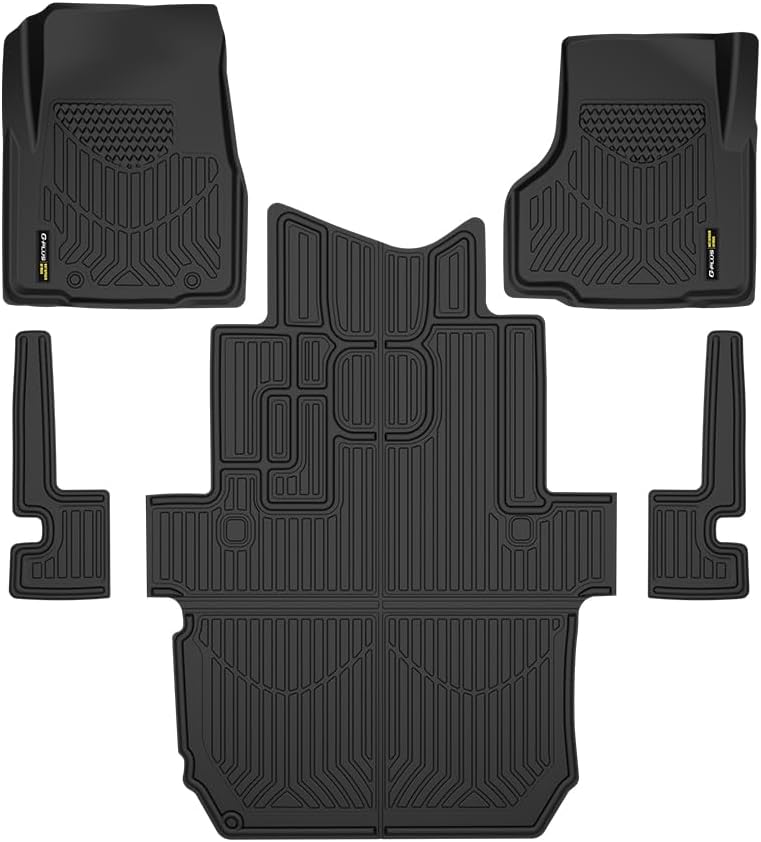 TPE Floor Mats Compatible with Freightliner Cascadia Models 2008-2018 Excludes New Cascadia Body Style Truck Accessories Cargo Liners All Weather Protection 5PCS Alfombras para Carro