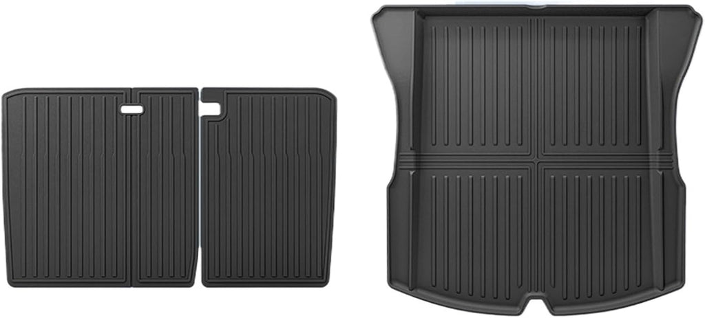 Compatible for Tesla Model 3 Highland 2024 Rear Seat Backrest Protective Pad Trunk Mat Cargo Liner Kick Pad Car Accessories(Trunk mat 3pcs)