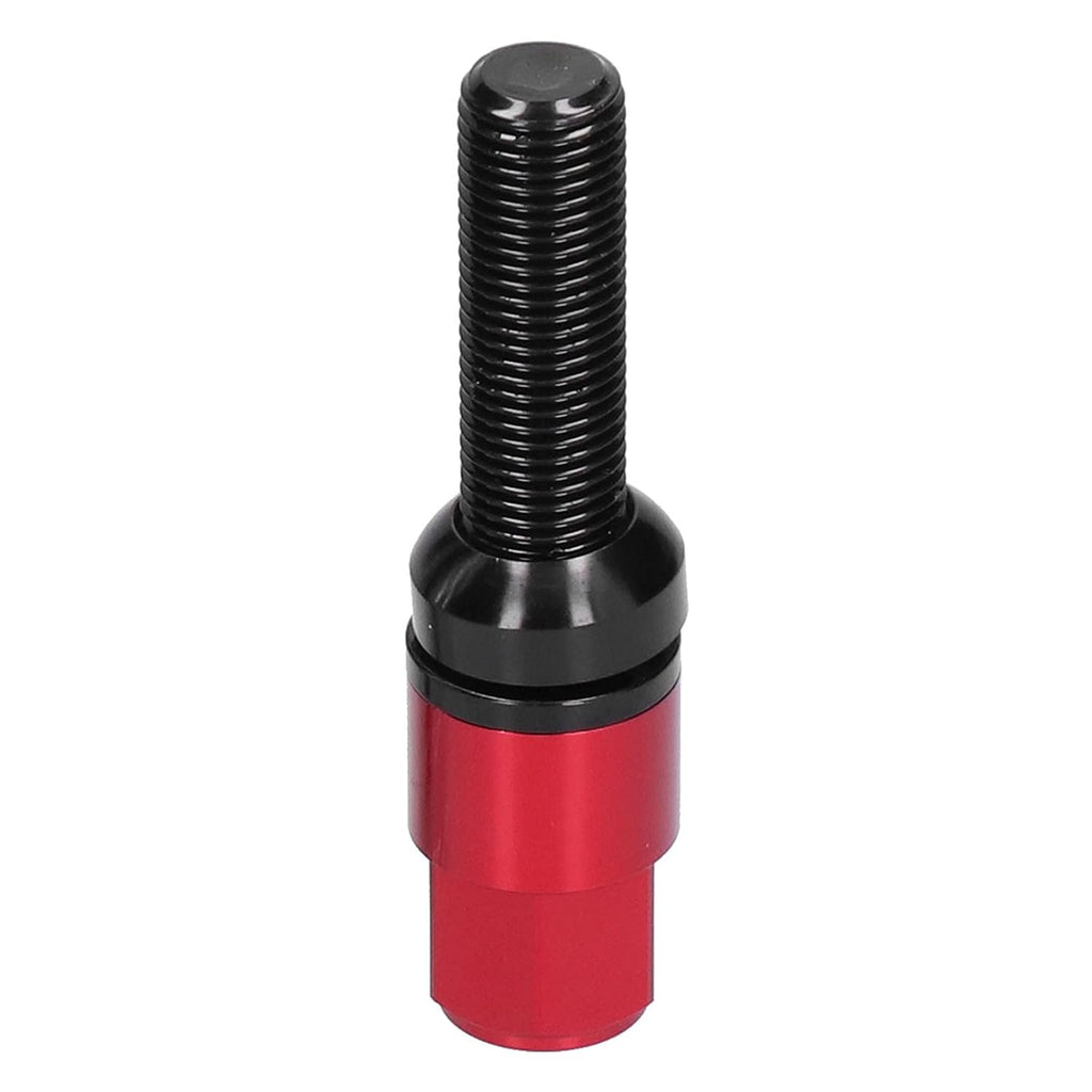 Brilluxa Lug Bolts, Extended Wheel Lug Bolt Set M14x1.5 Ball Seat, 42mm Thread Wheel Stud Bolts, Red, for Aftermarket Wheels Spacer Install and Custom Fitment Wheel Mounting Hardware