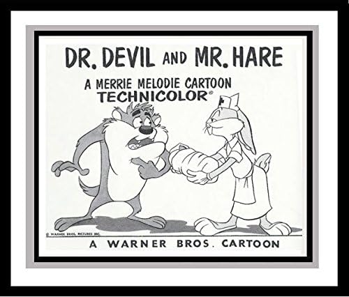 Bugs Bunny and The Tasmanian Devil in 'Dr. Devil and Mr. Hare' Studio Lobby Card Publicity Still - Warner Brothers