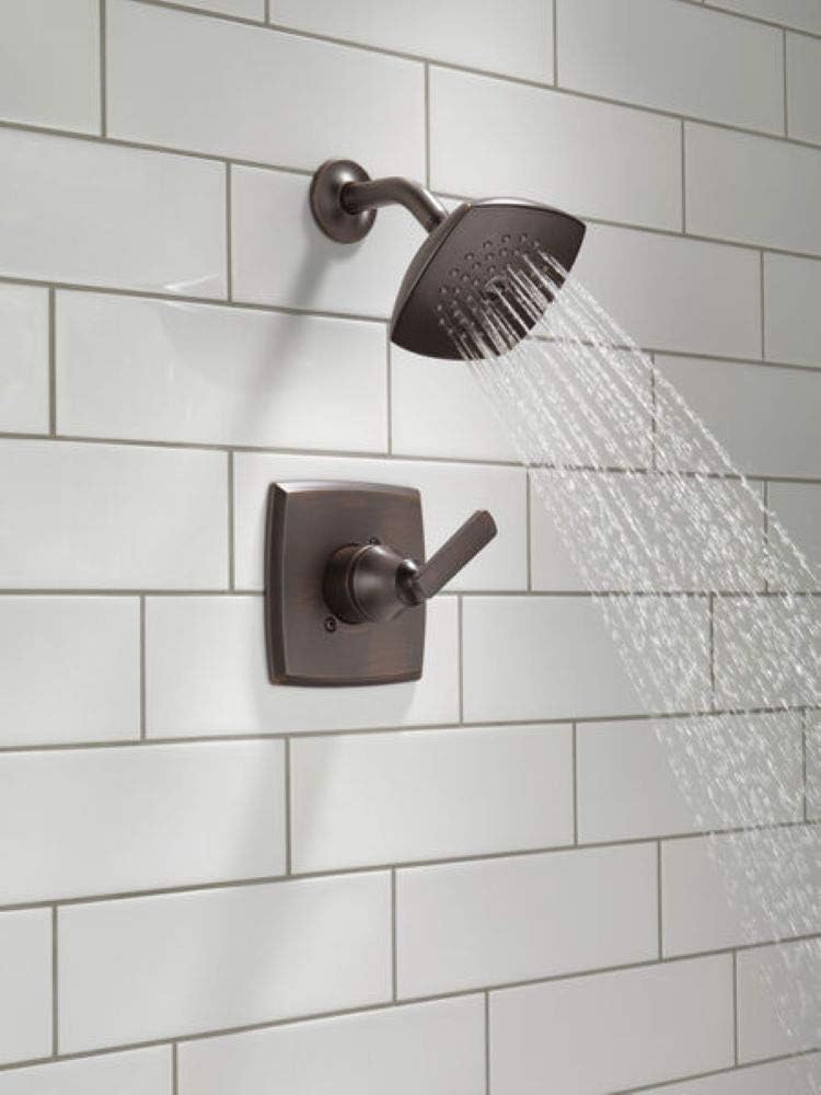 Delta Ashlyn 14 Series Rain Shower Faucet Set, Oil Rubbed Bronze Shower Head and Handle Set, Valve Trim Kit, Venetian Bronze T14264-RB (Valve Not Included)