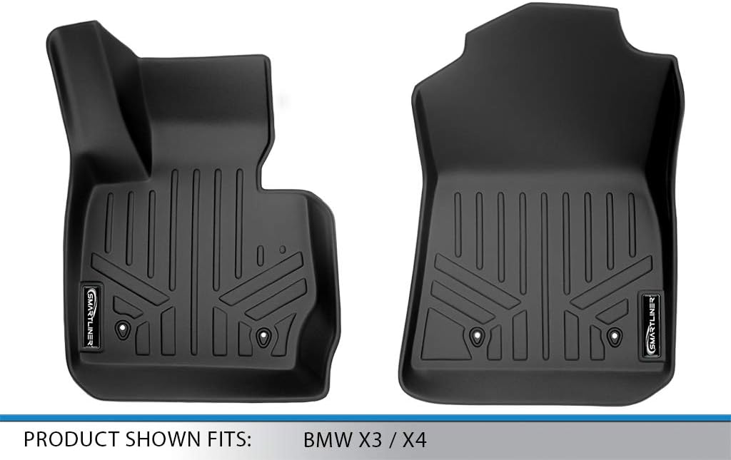 SMARTLINER Custom Fit Floor Mats 1st Row Liner Set for 2015-2017 BMW X3 28d