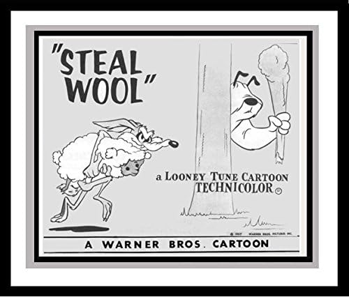 Sam Sheepdog and Ralph Wolf in 'Steal Wool' Studio Lobby Card Publicity Still - Warner Brothers