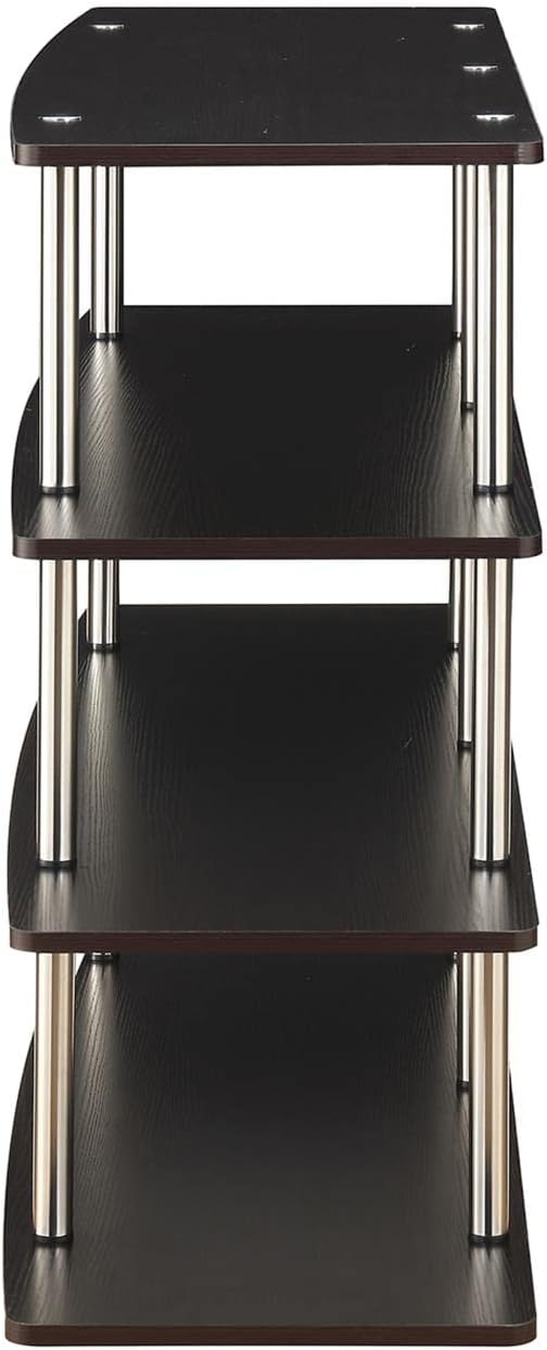Convenience Concepts Designs2Go No Tools XL Highboy 4-Tier TV Stand 47.25' - Entertainment Center for TVs up to 55 Inches, Modern TV Console with Shelves for Living Room, Family Room, Espresso