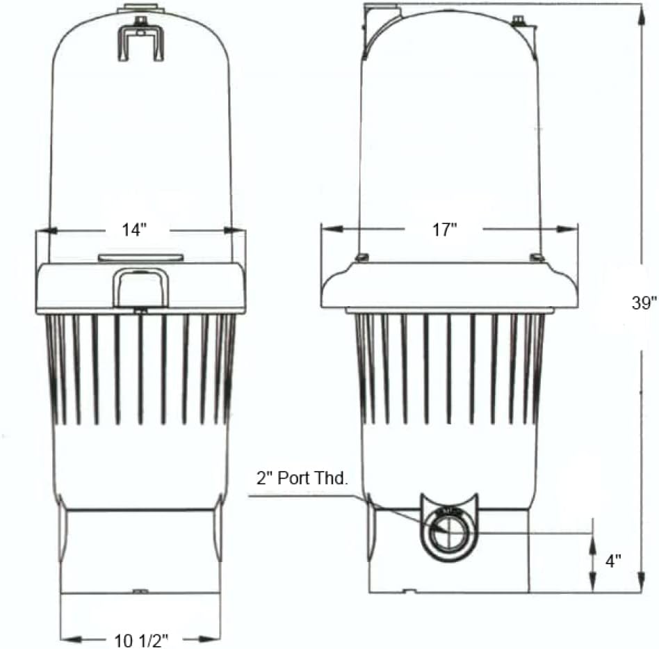 Rx Clear Radiant Cartridge Pool Filter for Inground Swimming Pools | PRC150 | Up to 35,000 Gallons | Energy Efficient | Corrosion Proof | Filter Cartridge Included