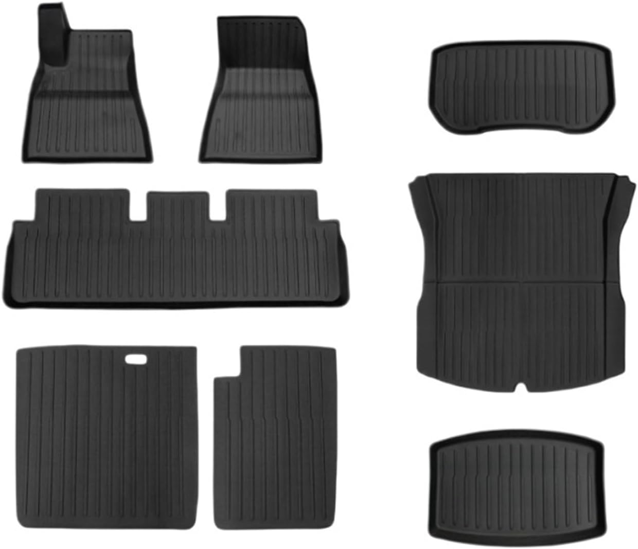 Compatible with Tesla Model 3 2024 Highland Floor Mats Cargo Liner Waterproof Anti-Slip Trunk Mat TPE Pads Model 3 2024 Highland Accessories(3pcs Trunk mat)