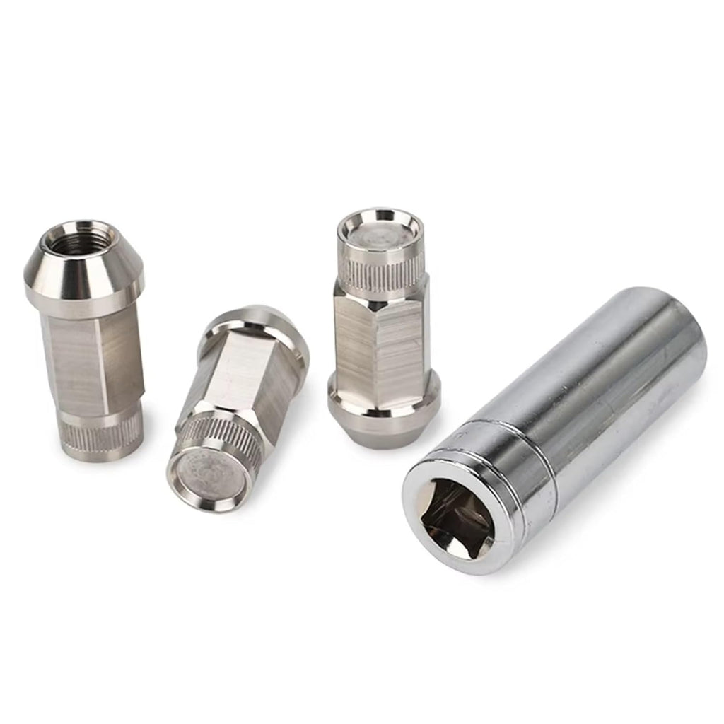 Car Locking Wheel Bolts Compatible with Lincoln for 20PCS Stainless Steel Lug Nuts M12x1.25 M12x1.5 M14x1.5 M14x2 1/2-20 9/16-18 Wheel Nuts Bolts Wheel Bolts Nuts