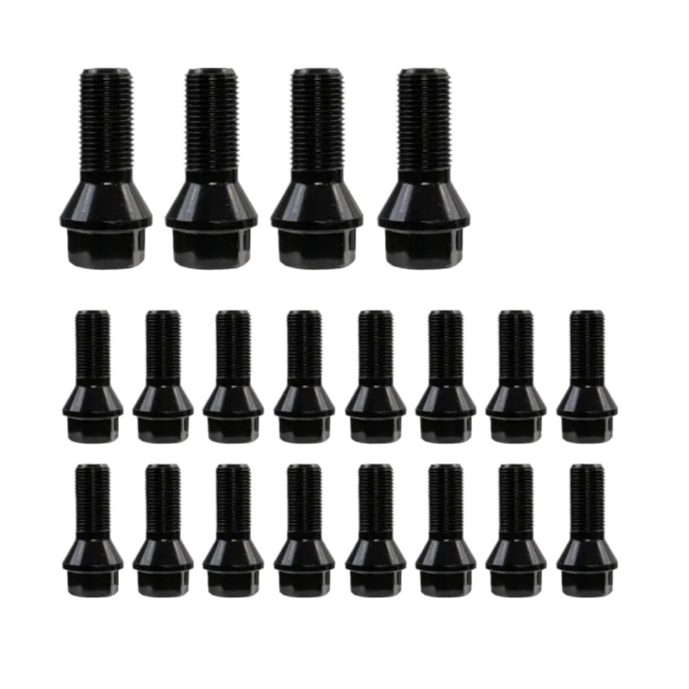 Wheel Lug Bolts M14x1.25 and M12x1.5 Thread Size Compatible with 325i E46 E90 E39 E60 E53 X3 X4 X5 X6 M3 M4 M5 M6 i3 i8