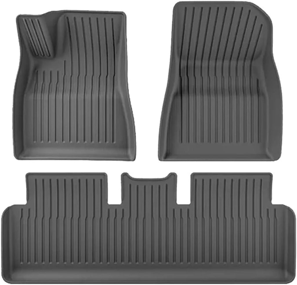 TPE Rubber Floor Mats 2024 Compatible with Tesla Model 3 Highland All Weather Waterproof Non-Slip Cargo Liner Trunk Mats Accessories(M3H LHD 3PCS)
