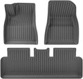 TPE Rubber Floor Mats 2024 Compatible with Tesla Model 3 Highland All Weather Waterproof Non-Slip Cargo Liner Trunk Mats Accessories(M3H LHD 3PCS)