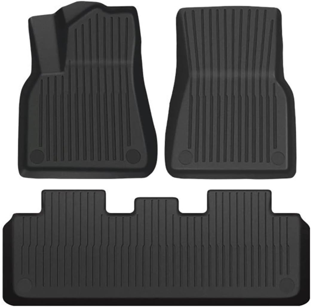 Floor Mats Compatible with Tesla Model 3 Y 2021-2024 5-Seater Custom All Weather Heavy Duty TPE Cargo Liner Trunk Accessories(3 2024 TPE LHD FT)
