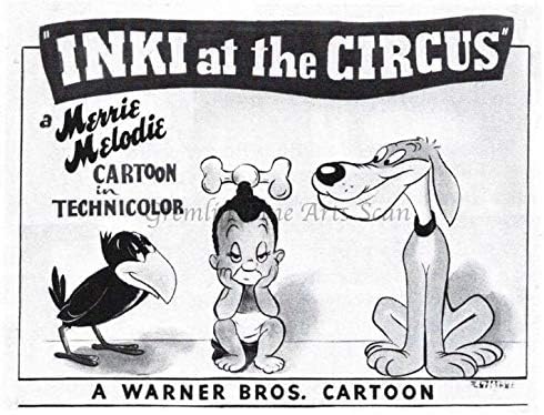 Inki and the Minah Bird in'Inki at the Circus' Studio Lobby Card Publicity Still - Warner Brothers