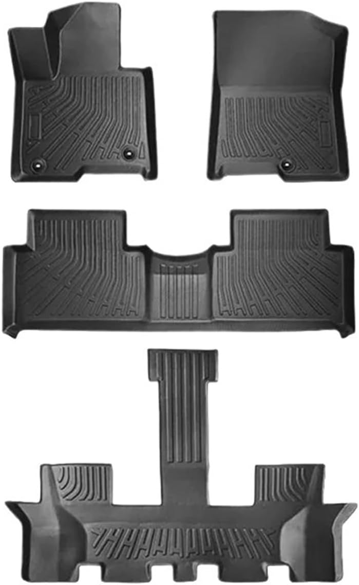 Compatible for Kia 2021-2025 Sorento Hybrid TPE Floor Mats & Cargo Liner Set-All Weather Protection for PHEV/HEV with Backrest Cover(Black)