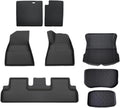 2024 Compatible with Tesla Model 3 Highland Floor Mats XPE All Weather Front Rear Cargo Liner Mat Waterproof Anti-Slip 3D Trunk Mats(8pcs Model 3 RHD)