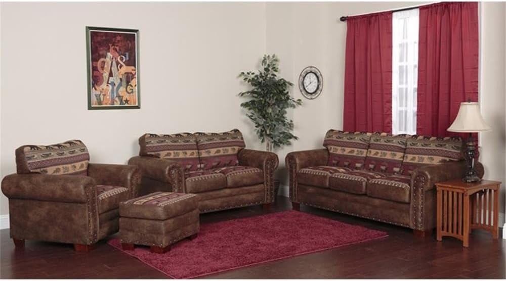 American Furniture Classics Sierra Lodge 4-piece Sleeper Sofa Set in Brown