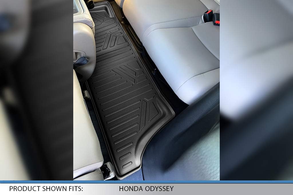 SMARTLINER Custom Fit Floor Mats 3 Rows and Cargo Liner Behind 3rd Row Set Compatible with 2018-2025 Honda Odyssey