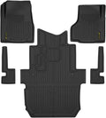 ALLGOOD TPE Floor Mats Cargo Liners Fit Freightliner Cascadia 113 Equipped with DD13 Engine and Manual Transmission 2008-2018 5PCS All Weather Protection Black Alfombras para Carro