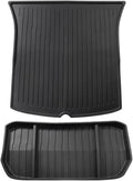 Floor Mats for Tesla Model Y 2021-2024 TPE 3D Car Floor Mats Cargo Liner Trunk Pad Protection All Weather Black(Model Y Trunk 2P)
