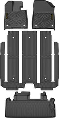 GRAND ORANGE TPE Floor Mats Fit Toyota Sienna 2021-2025(Only for 7 Seat LE/XLE/XSE/Limited & Not Fit 2025 Platinum), 1st & 2nd Row All Weather Protection Floor Liners,alfombras para carro 4PCS