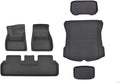 3D Floor Mats Compatible with Tesla Model 3 Highland 2024, All Weather WP LHD XPE Front Rear Trunk Cargo Liner Mat Accessories(6PCS Floor Mats)