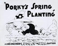 Porky Pig in'Porky's Spring Planting' Directed by Frank Tashlin. Released on July 25, 1938. Studio Lobby Card Publicity Still - Warner Brothers